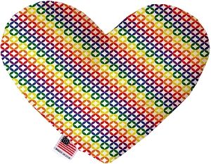 Rainbow Bright Diamonds Heart Dog Toy (size: 6 Inch)