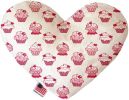 Pink Whimsy Cupcakes Heart Dog Toy