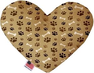 Mocha Paws and Bones Heart Dog Toy (size: 6 Inch)