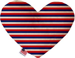 Patriotic Stripes Heart Dog Toy (size: 6 Inch)