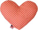 Peach Polka Dots Heart Dog Toy