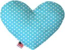 Aqua Polka Dots Heart Dog Toy