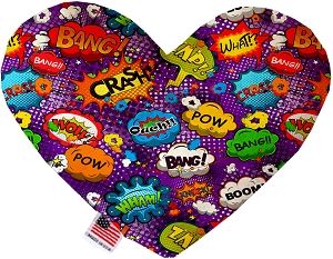 Purple Comic Sound Effects Heart Dog Toy (size: 6 Inch)