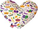 Mardi Gras Masks Canvas Heart Dog Toy