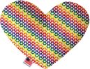 Rainbow Bright Diamonds Canvas Heart Dog Toy