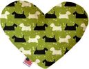 Scottie and Westie Canvas Heart Dog Toy