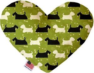 Scottie and Westie Canvas Heart Dog Toy (size: 6 Inch)