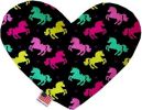 Confetti Unicorns Canvas Heart Dog Toy