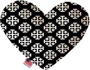 Jerusalem Cross Canvas Heart Dog Toy (size: 6 Inch)