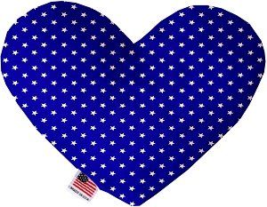 Blue Stars Canvas Heart Dog Toy (size: 6 Inch)