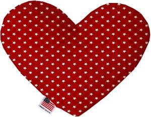 Red Stars Canvas Heart Dog Toy (size: 6 Inch)