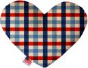 Patriotic Plaid Canvas Heart Dog Toy