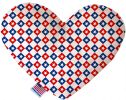 Patriotic Checkered Stars Canvas Heart Dog Toy