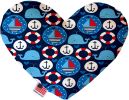 Anchors Away Canvas Heart Dog Toy