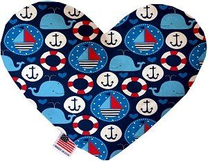 Anchors Away Canvas Heart Dog Toy (size: 6 Inch)