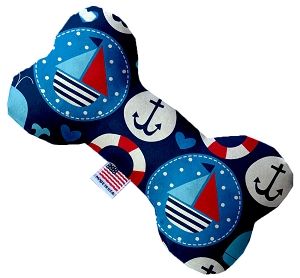 Anchors Away Canvas Bone Dog Toy (size: 10 Inch)