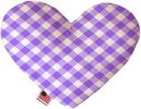 Purple Plaid Canvas Heart Dog Toy