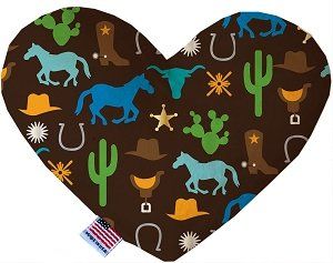 Western Fun Canvas Heart Dog Toy (size: 6 Inch)