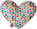 Confetti Paws Canvas Heart Dog Toy