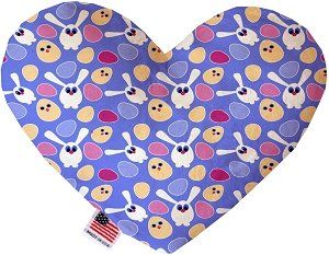 Chicks and Bunnies Canvas Heart Dog Toy (size: 6 Inch)