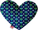 Blue Mushrooms Canvas Heart Dog Toy