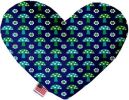 Blue Mushrooms Canvas Heart Dog Toy