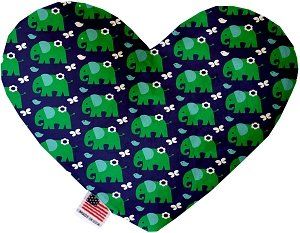 Elephants and Butterflies Canvas Heart Dog Toy (size: 6 Inch)