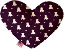 Purple Puppy Love Canvas Heart Dog Toy