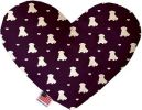 Purple Puppy Love Canvas Heart Dog Toy