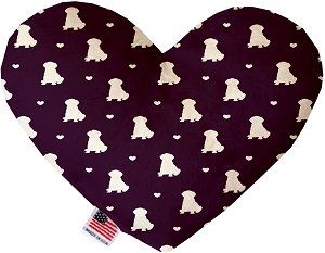 Purple Puppy Love Canvas Heart Dog Toy (size: 6 Inch)