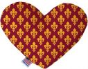 Maroon Fleur de Lis Canvas Heart Dog Toy