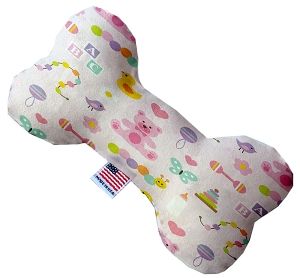 Baby Girl Canvas Bone Dog Toy (size: 10 Inch)