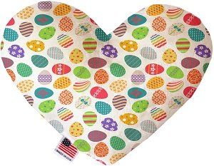 Easter Eggs Canvas Heart Dog Toy (size: 6 Inch)