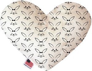 Bunny Face Canvas Heart Dog Toy (size: 6 Inch)