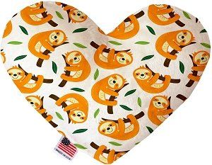 Sleepy Sloths Canvas Heart Dog Toy (size: 6 Inch)