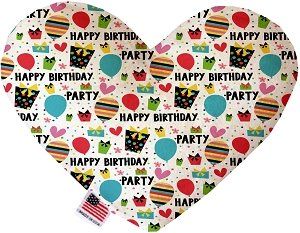 Happy Birthday Canvas Heart Dog Toy (size: 6 Inch)