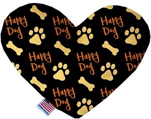 Happy Dog Canvas Heart Dog Toy (size: 6 Inch)