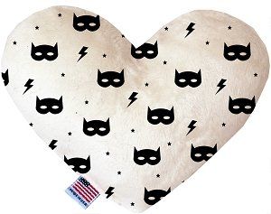 Super Hero Masks Canvas Heart Dog Toy (size: 6 Inch)