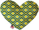 Yellow Southwest Canvas Heart Dog Toy