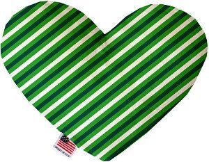 St Patrick's Stripes Canvas Heart Dog Toy (size: 6 Inch)