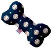 Baseball Pinstripes Canvas Bone Dog Toy