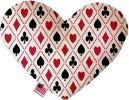 Deck of Cards Canvas Heart Dog Toy