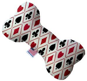 Deck of Cards Canvas Bone Dog Toy (size: 10 Inch)