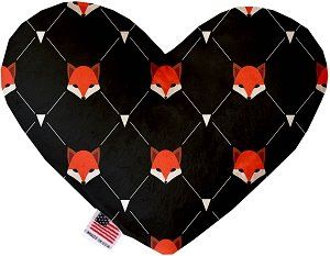 Fox Plaid Canvas Heart Dog Toy (size: 6 Inch)