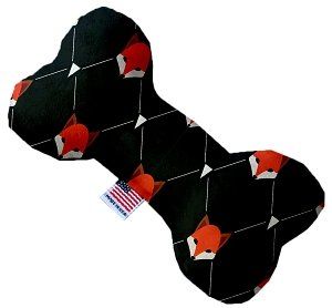 Fox Plaid Canvas Bone Dog Toy (size: 10 Inch)