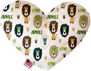 King of the Jungle Canvas Heart Dog Toy (size: 6 Inch)