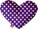 Royal Purple Swiss Dots Canvas Heart Dog Toy