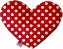 Red Swiss Dots Canvas Heart Dog Toy