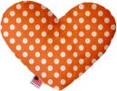 Melon Orange Swiss Dots Canvas Heart Dog Toy