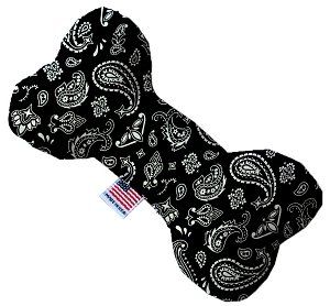 Black Western Canvas Bone Dog Toy (size: 10 Inch)